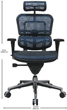 Load image into Gallery viewer, Ergohuman High Back Swivel Chair with Headrest, Black Mesh &amp; Chrome Base - ERGOLUXSEATING.COM