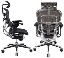 Load image into Gallery viewer, Ergohuman High Back Swivel Chair with Headrest, Black Mesh &amp; Chrome Base - ERGOLUXSEATING.COM
