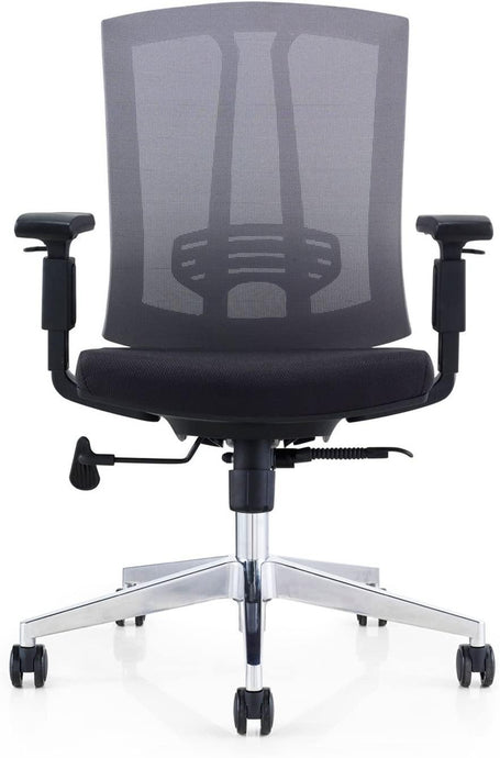 GM Seating Hampton Lota Mid-Back Work Chair (Black) - ERGOLUXSEATING.COM