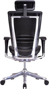 GM Seating Enklave Genuine Leather Executive Hi Swivel Chair (Black) - ERGOLUXSEATING.COM